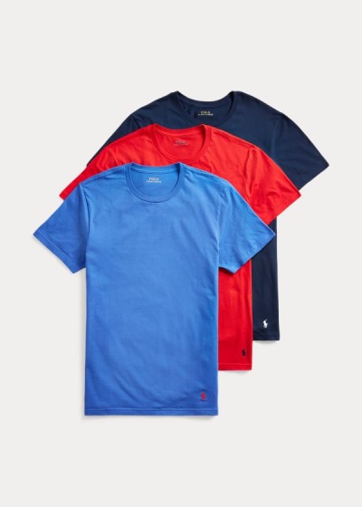 Polo Ralph Lauren Classic Wicking Crew 3-Pack T Shirt Herre Danmark (FXNAR4936)